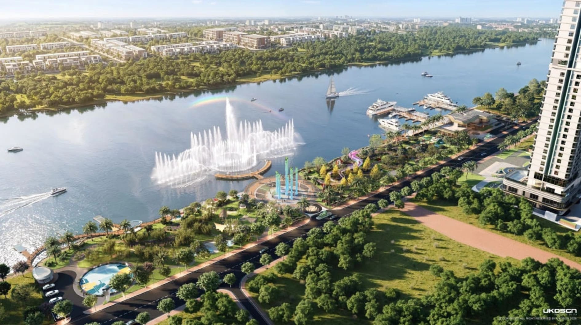 Phối cảnh bến du thuyền 5 sao tại dự án The Emerald River Park
